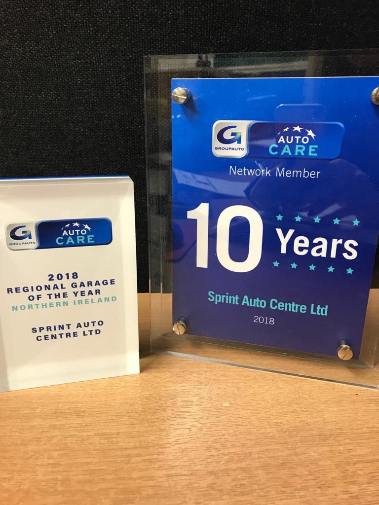Sprint Auto Centre - 10 years Auto Care Sign